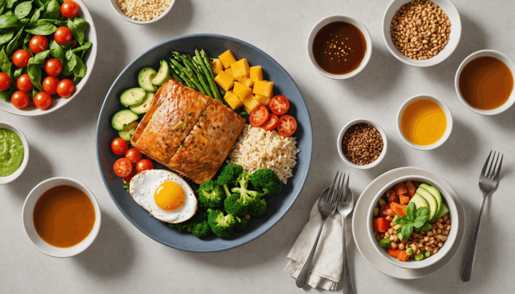 自宅での筋トレを行うフィットなシルエットが描かれ、スクワットやランジ、ヒップリフト、カーフレイズなどの脚やせに効果的なエクササイズが強調されています。