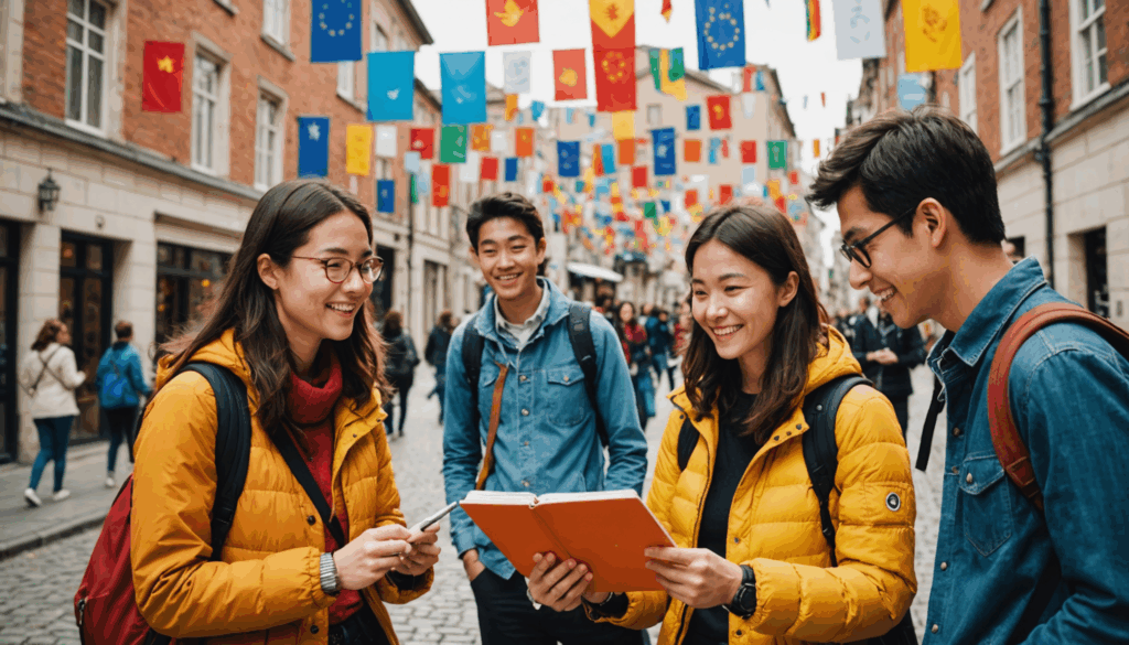 ひもかわうどんの写真。温かい broth に浸かった幅広のうどんと天ぷら、青ネギがトッピングされ、心地よい雰囲気の中でご当地グルメの魅力を引き立てている様子。