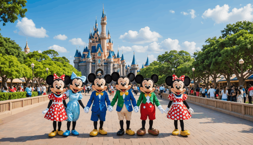 東京ディズニーランドの写真。友達と一緒に人気のアトラクションを楽しむ様子で、卒業旅行の計画におすすめのスポット。