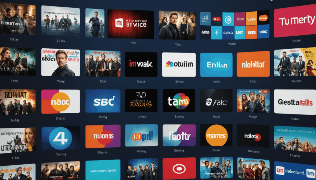 手頃な料金の動画配信サービスを表現した画像。テレビ、タブレット、スマートフォンで人気の映画やアニメが視聴されている様子