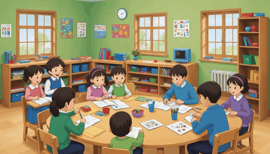 多様なプロフェッショナルが現代的なオフィスで協力している様子を描いた写真。ビジネスにおけるマインドセットの重要性や成長型マインドセットを象徴する要素が含まれています。