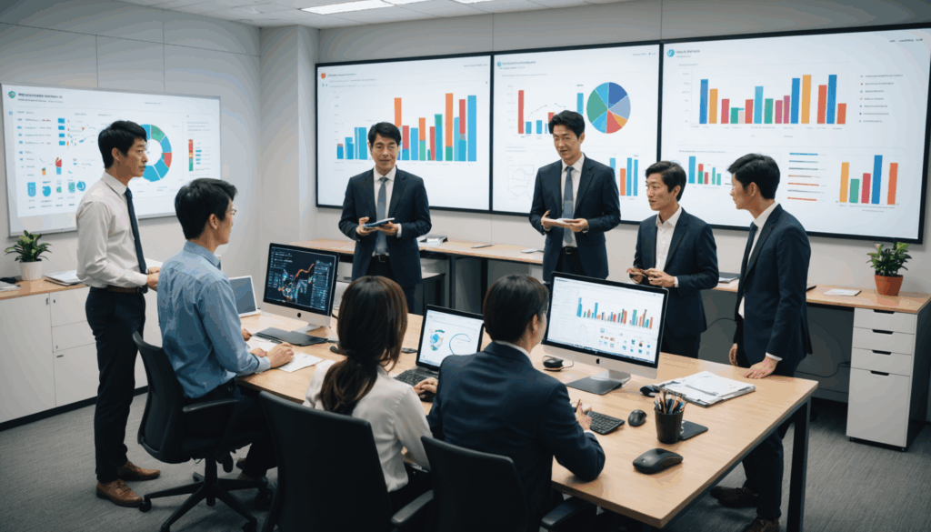 静かな庭で考え込む日本人の写真。エンジェルナンバーの意味を思い巡らせている様子が、桜や小さな池に囲まれた穏やかな雰囲気を醸し出しています。