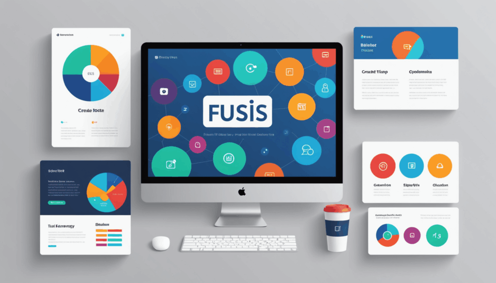 プレゼンテーションデザインのポイントを示す画像。見やすい配色、フォントスタイル、レイアウトの例が含まれ、資料作成における重要な要素を視覚的に伝えています。