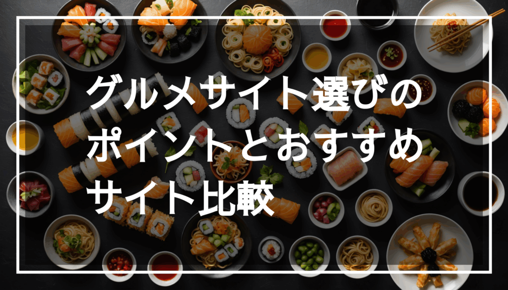 美しく盛り付けられた寿司、パスタ、デザートの写真。飲食店のグルメサイトでのおすすめ料理を紹介するためのビジュアルです