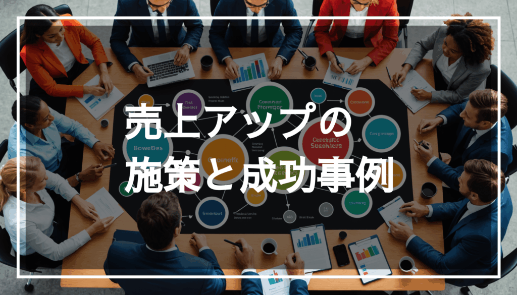 多様な人々が集まり、成長や成功について議論している活気あるビジネスシーンの写真。顧客のリピーター獲得に向けた施策を考える様子を表現。