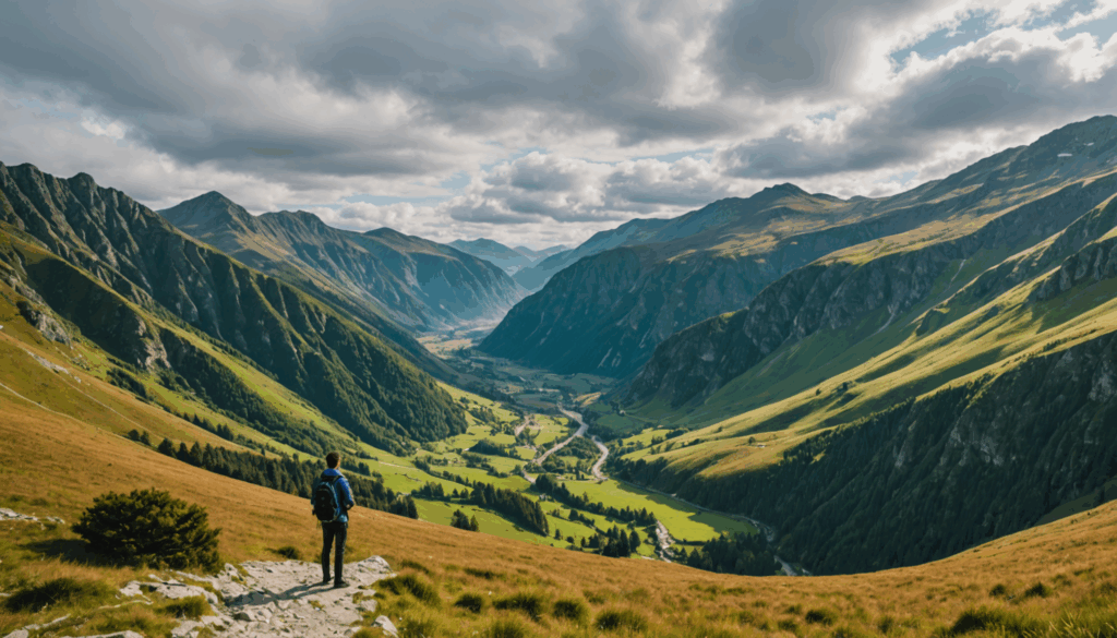 高画質の風景写真と明るいポートレートを撮影するスマホのカメラの写真。画素数の高い機種の特長を強調しています。