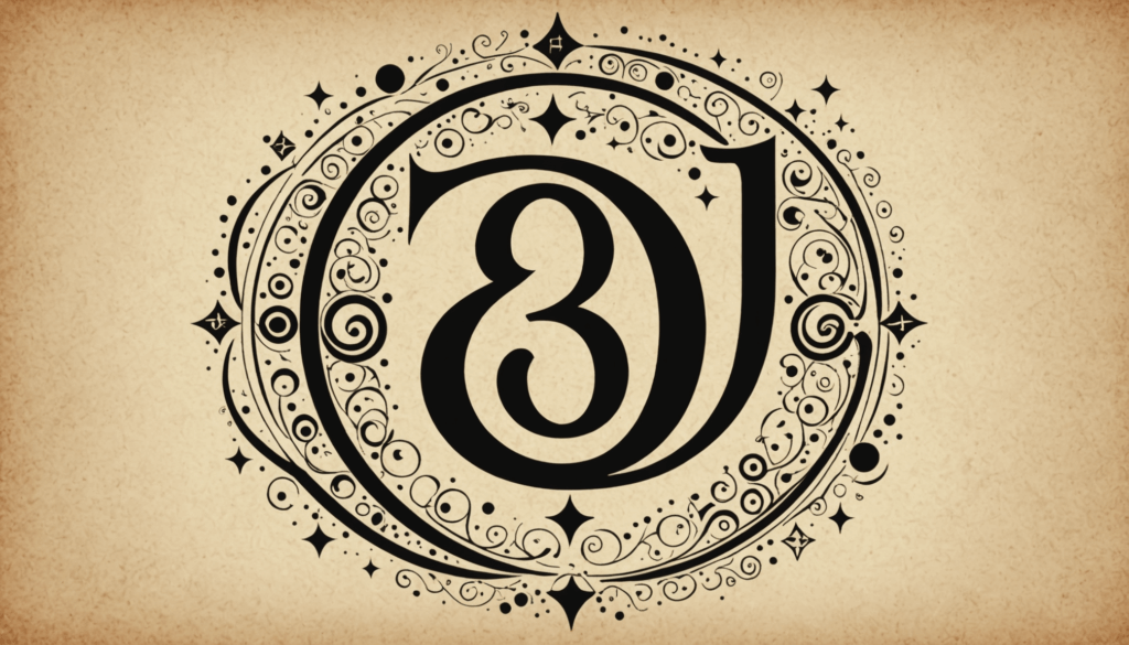 数字0から9のスピリチュアルな意味を表現した抽象画。新しい始まりや創造性、安定性、調和を象徴する要素が含まれています。エンジェルナンバーのメッセージを感じ取ることができます。