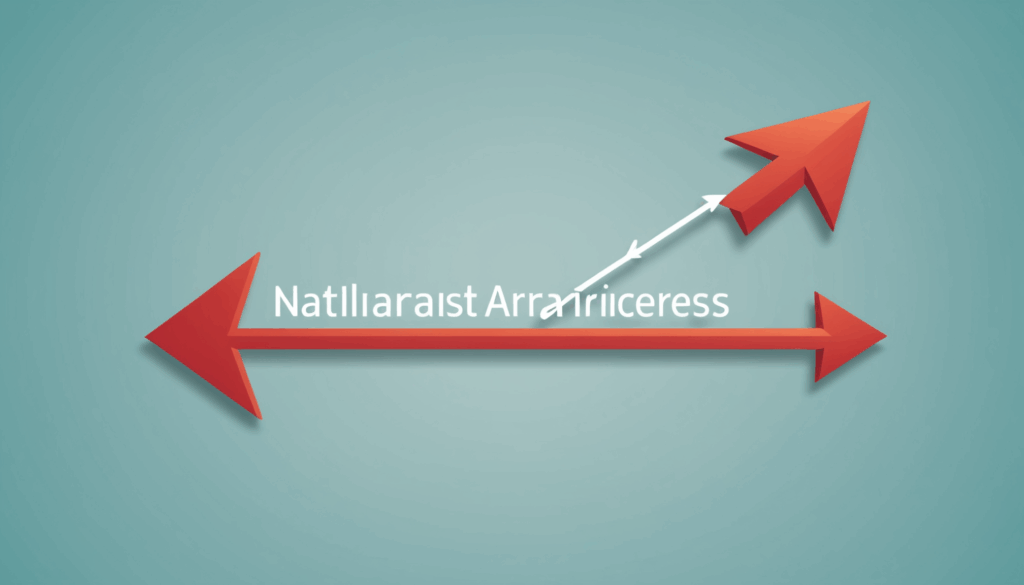 年収アップを象徴する上向きの矢印が描かれ、職種やスキルの向上、自己分析を示す要素が含まれたプロフェッショナルな環境の画像。