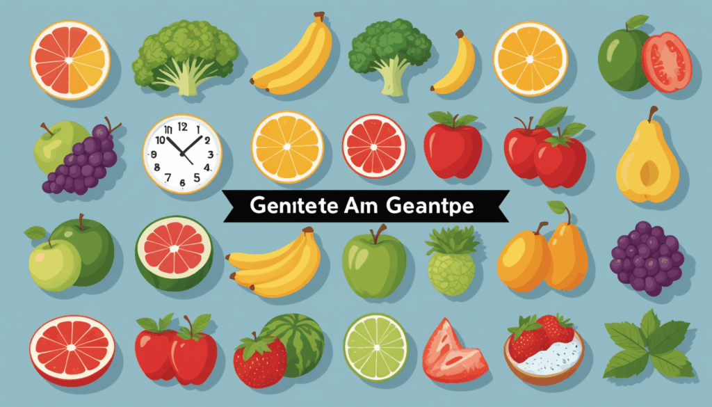 健康的な生活習慣を表現した画像で、運動やバランスの取れた食事、質の高い睡眠、ストレス管理を象徴する要素が含まれています。