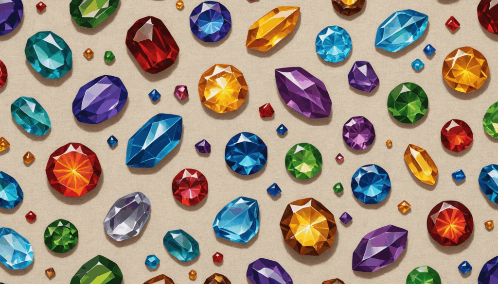 さまざまなパワーストーンが柔らかな自然素材の布の上に美しく並べられ、その色や形、質感が引き立てられています。選び方や効果を考える際のインスピレーションを与える一枚です。